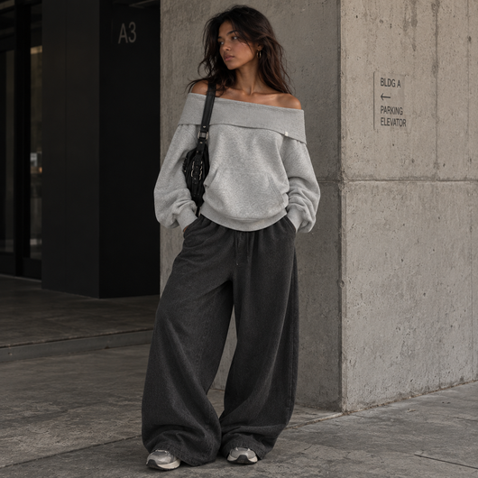 The 2-in-1 Off-Shoulder Hoodie ☁️🩶