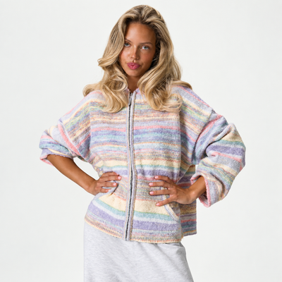 Pastel Zip Up Hoodie