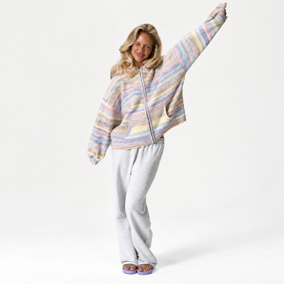 Pastel Zip Up Hoodie