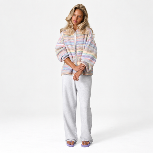Pastel Zip Up Hoodie