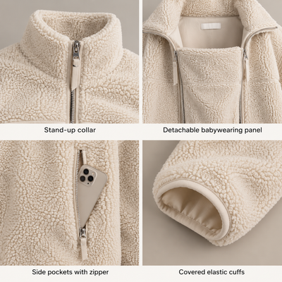 2 in 1 fleece coat jacket