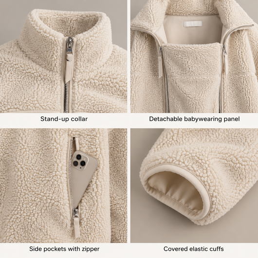 2 in 1 fleece coat jacket