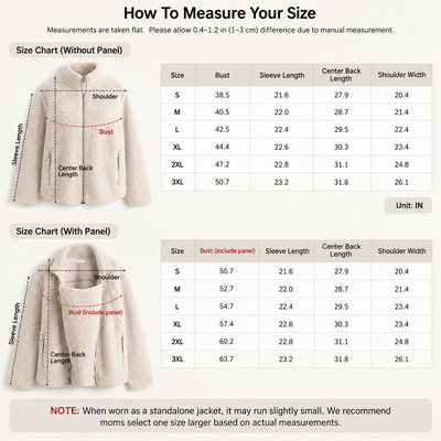 2 in 1 fleece coat jacket