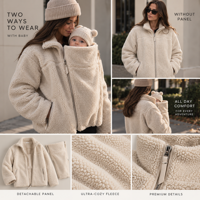 2 in 1 fleece coat jacket